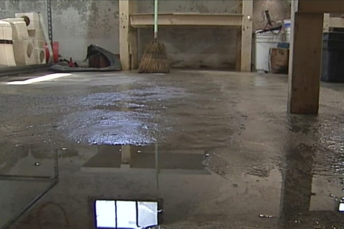 Wet basement floor