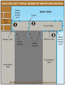 illustration of cold cellar leaks