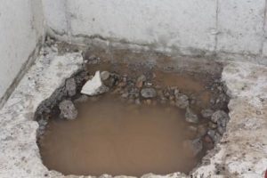 water under basement floor