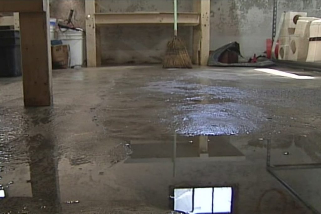 The Basement Floor, Water Coming Into Basement From Floor