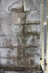 Leaking concrete block foundation